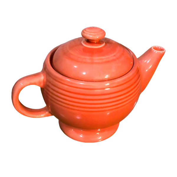 Retro Vintage Orange C Handle Teapot
