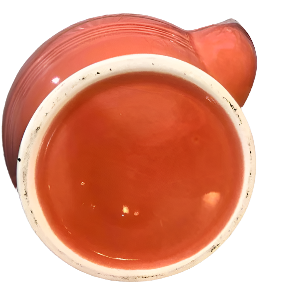 Retro Vintage Orange C Handle Teapot