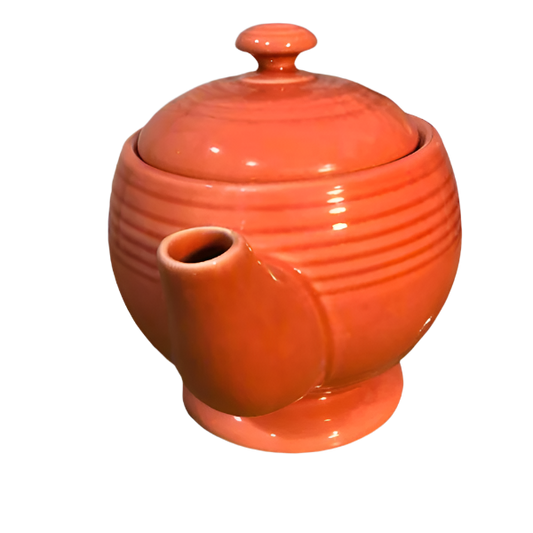 Retro Vintage Orange C Handle Teapot