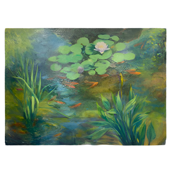 Summer Pond Oil Painting