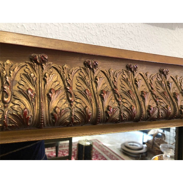 Vintage Mirror with Ornate Gilt Wood Frame