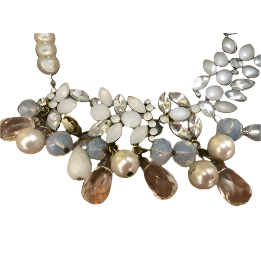 Vintage Multi-Flower Design Cascade Necklace