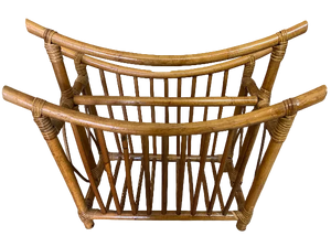 Mid Century Bent Bamboo C&k Importers Magazine Rack