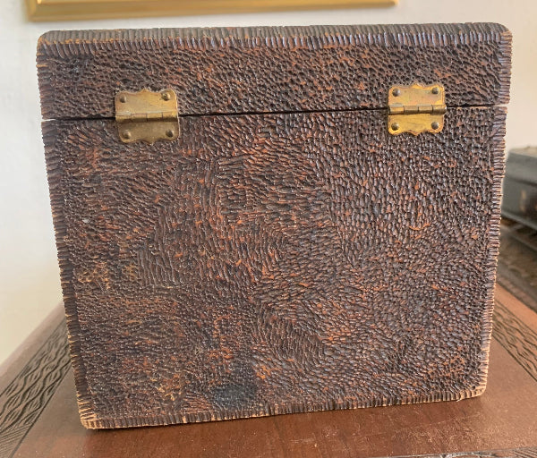 Antique Flemish Art Co. Pyrography Wooden Box