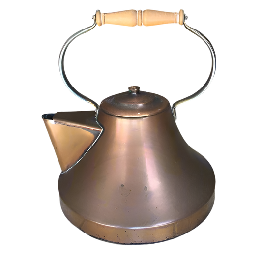 Antique Copper Kettle With Lid