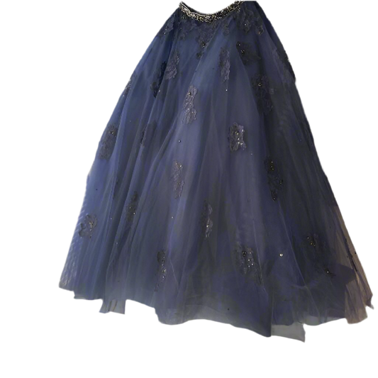 Morilee Madeline Blue Tulle Ball Gown Skirt