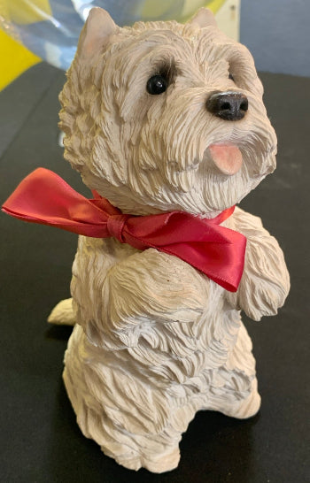 Vintage Figurine West Highland White Terrier Dog Signed