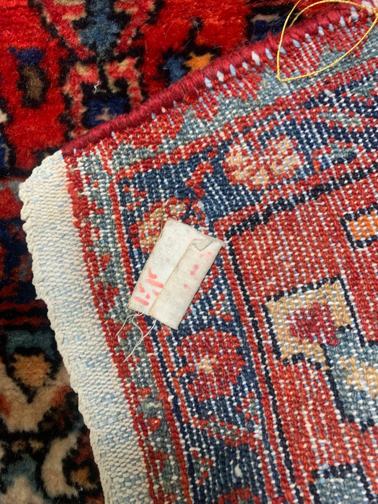 Vintage Persian Hamadan Hand-Knotted Wool Rug