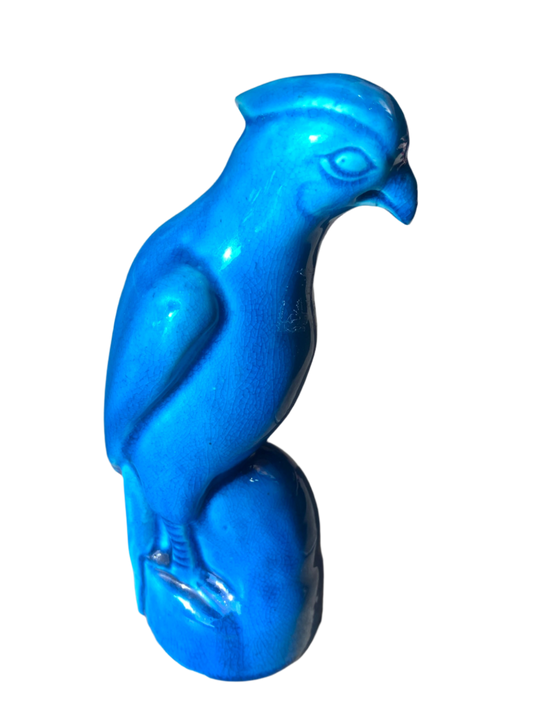 Vintage Chinese Turquoise Glazed Hawk, Mid-20th Century, China