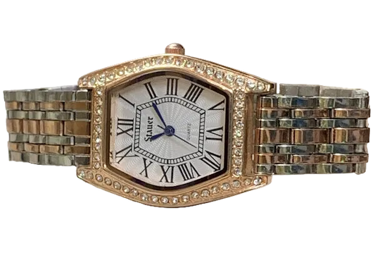 Stauer Women’s Rose Gold Watch with Crystal Bezel