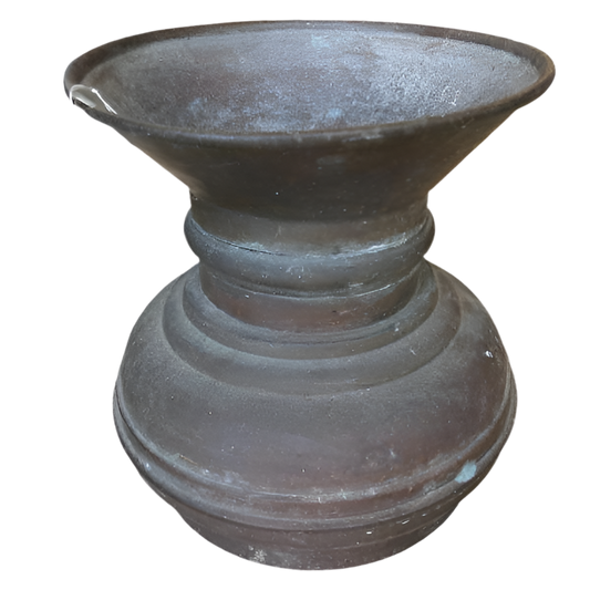 Antique Metal Spittoon Vase