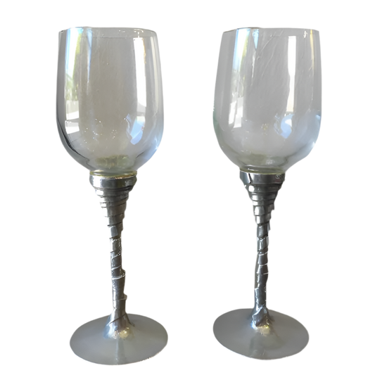 Patrick Meyer Pewter Wine Glasses Set of 2