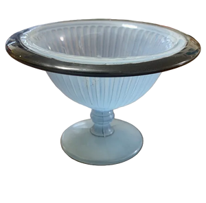 Vintage Art Deco Glass Pedestal Bowl