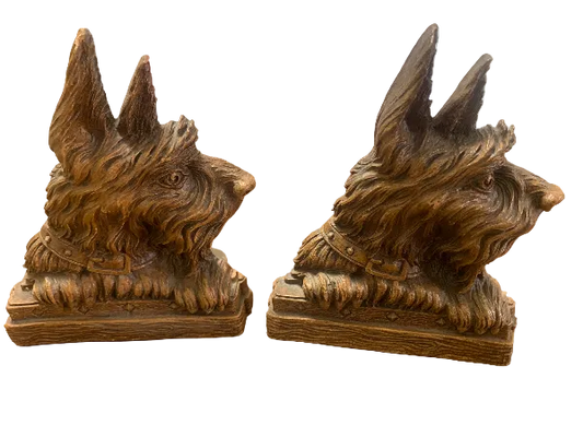 Vintage Bookends Scottish Dog Terrier - Set of Two