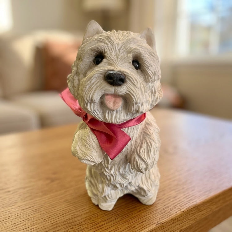 Vintage Figurine West Highland White Terrier Dog Signed