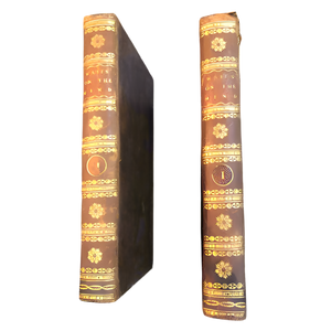 Rare Antique "The Improvement of the Mind" Volumes I & II – Complete 2-Book Set