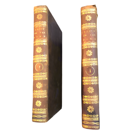 The Improvement of the Mind Vol I & II Antique Books Set of 2