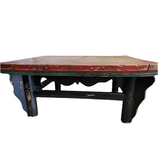Chinese Antique Black Lacquered Low Table