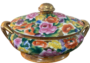Vintage Chinese Millefleur Porcelain Lidded Tureen