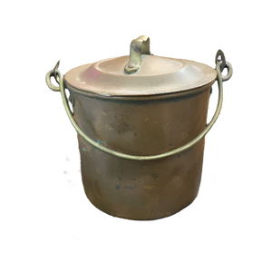 1930s Vintage Handmade Brass Storage Container