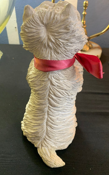 Vintage Figurine West Highland White Terrier Dog Signed