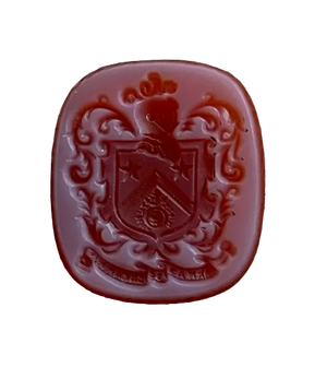 Antique Sardonyx Heraldic Intaglio Seal Stone – 14 × 16 mm