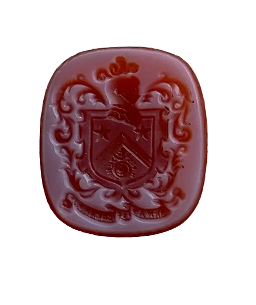 Antique Sardonyx Heraldic Intaglio Seal Stone – 14 × 16 mm