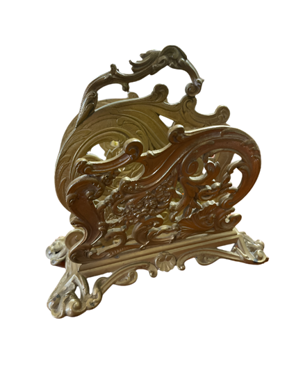 Decorative Brass metal  Letter stand with intricate design 