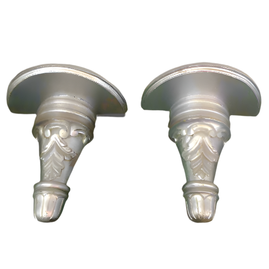 Vintage Carved Wood Shelf  Sconces - A Pair