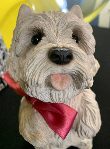 Vintage Figurine West Highland White Terrier Dog Signed