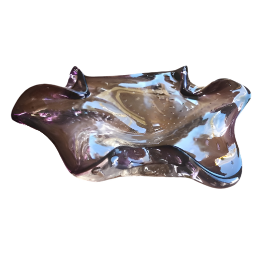 Murano Style Art Glass Bullicante Bowl/Ashtray