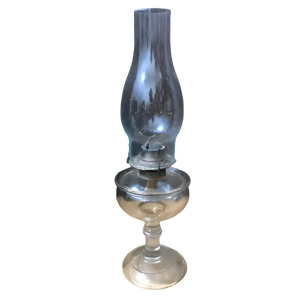 Antique Clear Glass Hurricane Lamp Oil Lamp