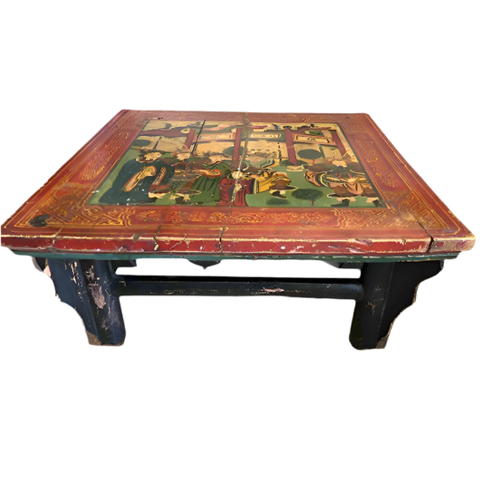 Chinese Antique Black Lacquered Low Table