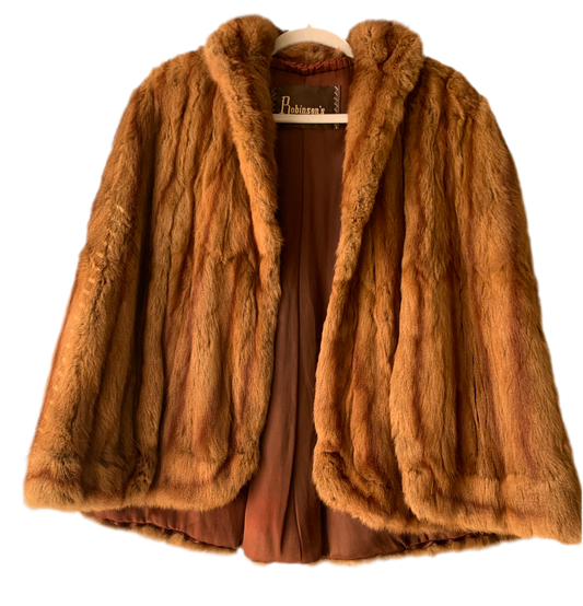 Vintage Robinson’s Real Fur Cape – Size M/L