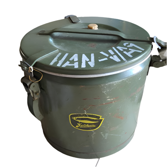 Large Vintage Army Military Galvanized Water Container