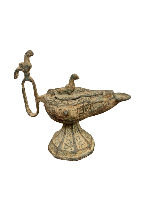  Antique Decorative bronze Oil lamp 