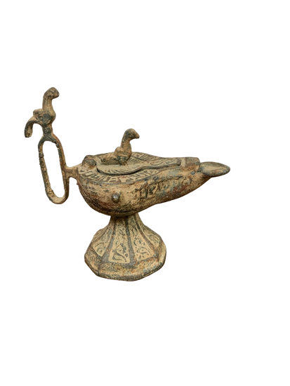  Antique Decorative bronze Oil lamp 