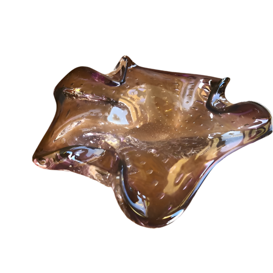 Murano Style Art Glass Bullicante Bowl/Ashtray