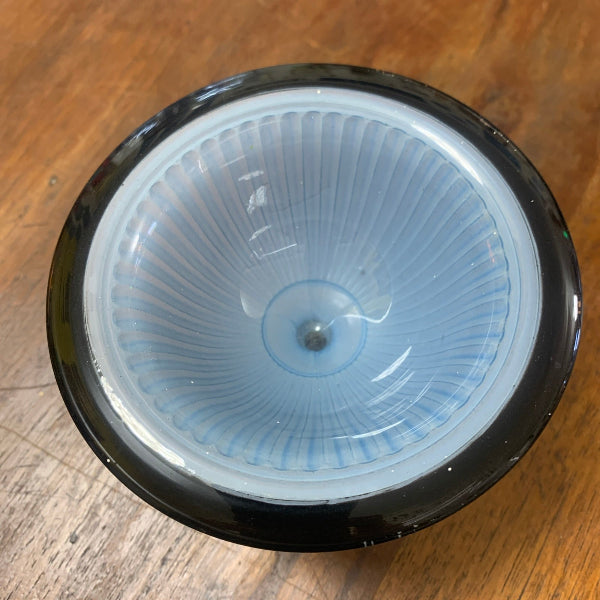 Vintage Art Deco Glass Pedestal Bowl