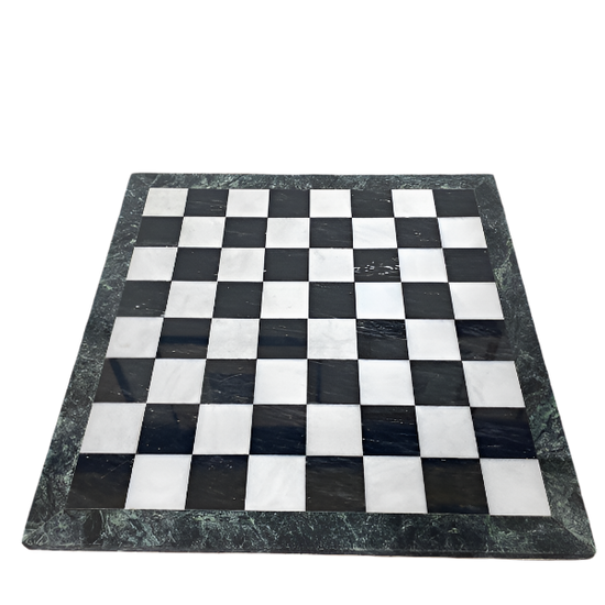 Marble chessboard black and white 