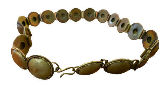 Vintage Bronze Coin‑Style Belly Dance Belt (26″)