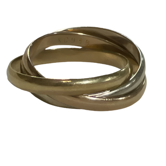 Cartier Trinity Ring #51 – 18k Yellow, Rose, and White Gold