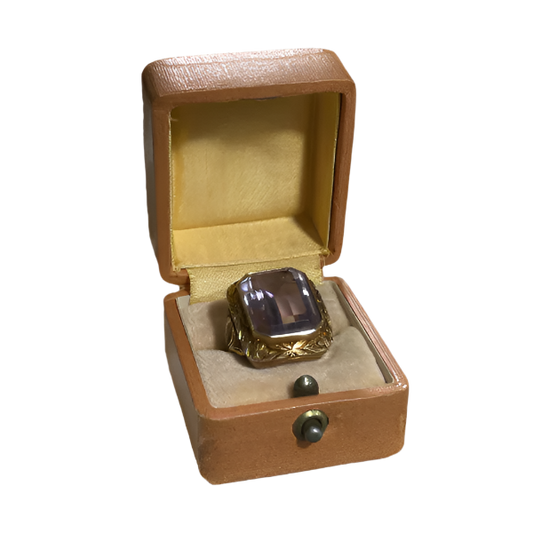 Antique 14K Gold and Amethyst Ring – Size 6