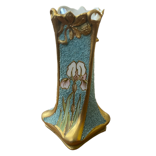 Antique German Victorian Turquoise Vase