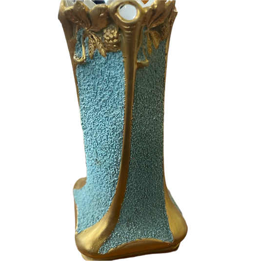 Antique German Victorian Turquoise Vase