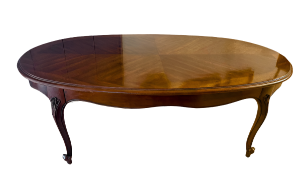 Drexel Queen Anne Style Oval Coffee Table – Solid Wood