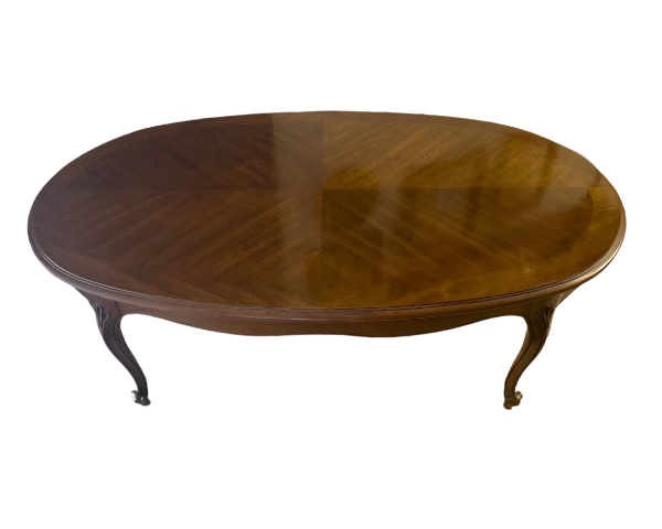 Drexel Queen Anne Style Oval Coffee Table – Solid Wood