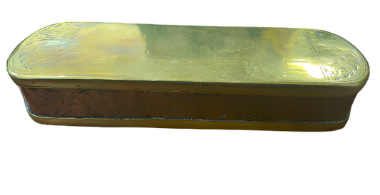 Circa 1780 Antique Brass & Copper Dutch Republic Tobacco Box Jewelry Case