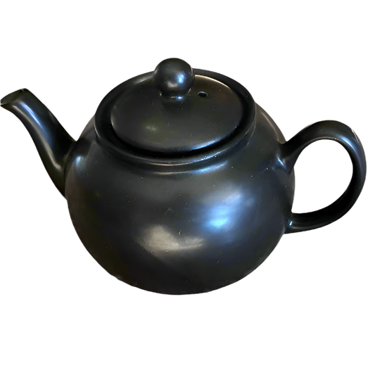 Pristine Pottery England Matte Black Teapot