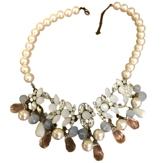 Vintage Multi-Flower Design Cascade Necklace